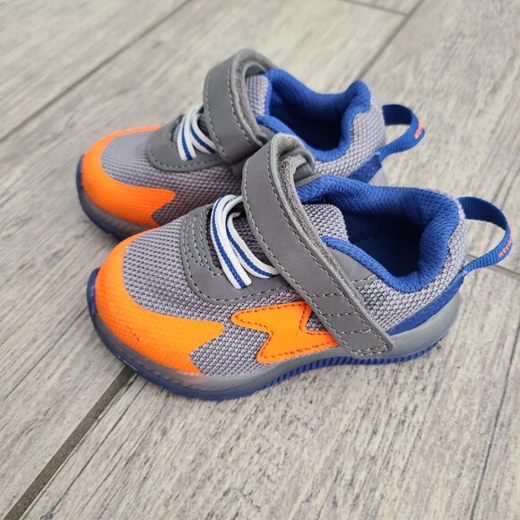 Stride Rite 360 Storm Baby Boys Light-Up Athletic Sneakers Blue & Orange Size 5M - Picture 5 of 12